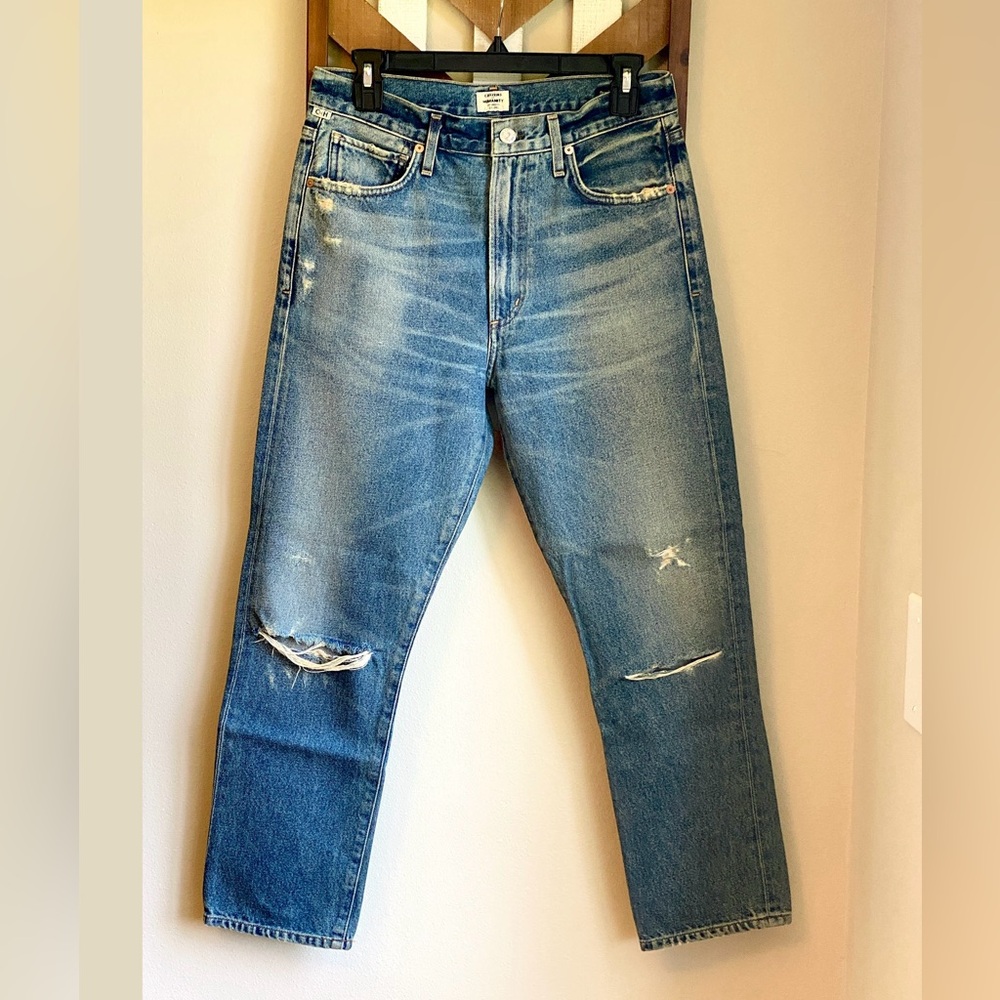 EUC Never Washed COH Dree 28 Rips Ankle Crop Citizens of Humanity 29.5x25.5